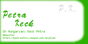 petra keck business card